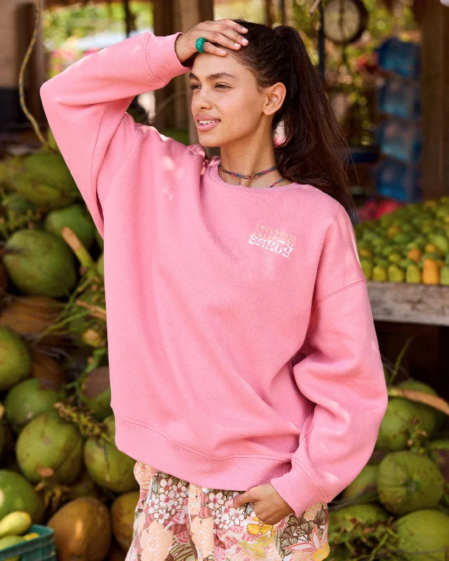 Midnight Madness Morning Hike Crew Neck Sweatshirt - Mauve Glow