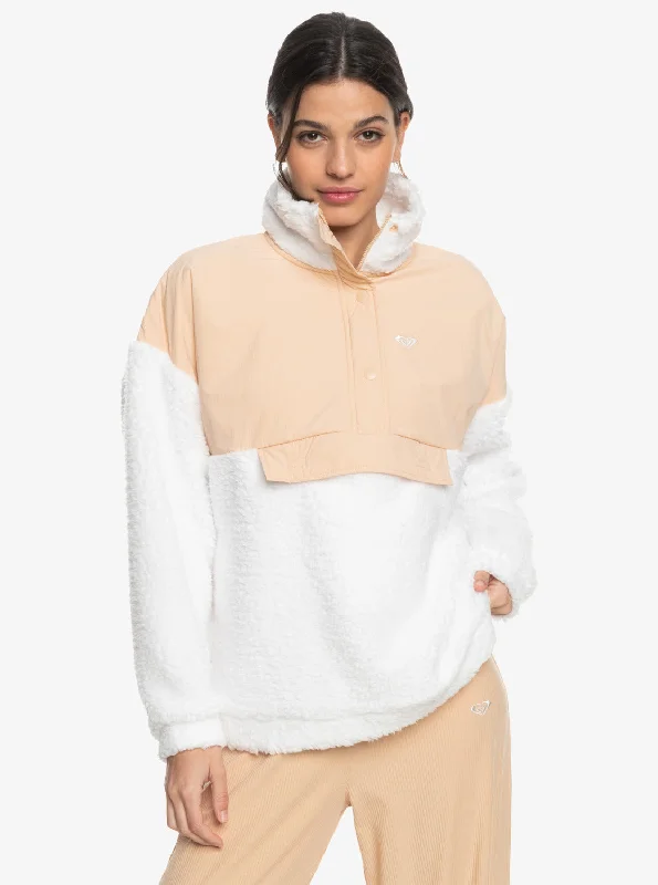 Online Only Waves Of Warmth Half-Zip Mock Neck Fleece - Toasted Almond