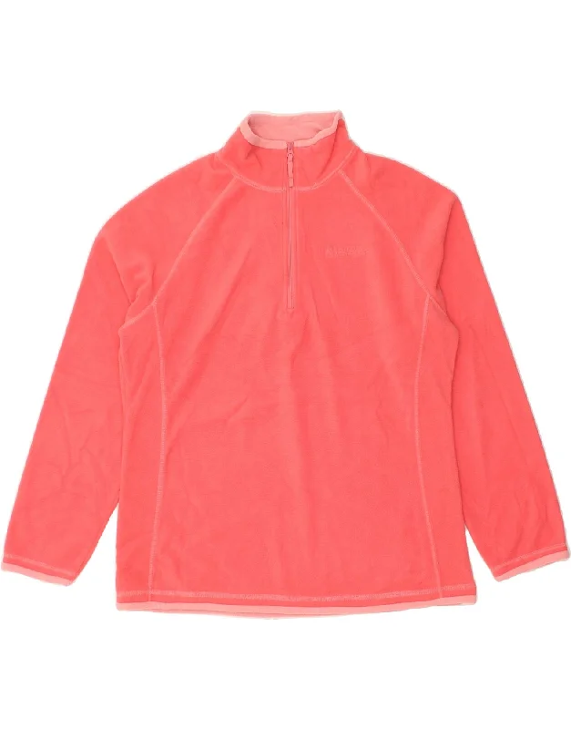Savings Event MOUNTAIN WAREHOUSE Womens Zip Neck Fleece Jumper UK 14 Large  Pink