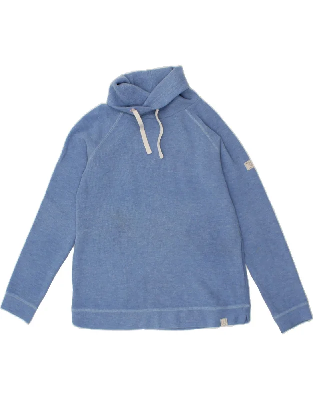 Doorbuster Deal JOULES Womens Roll Neck Sweatshirt Jumper UK 10 Small Blue Cotton