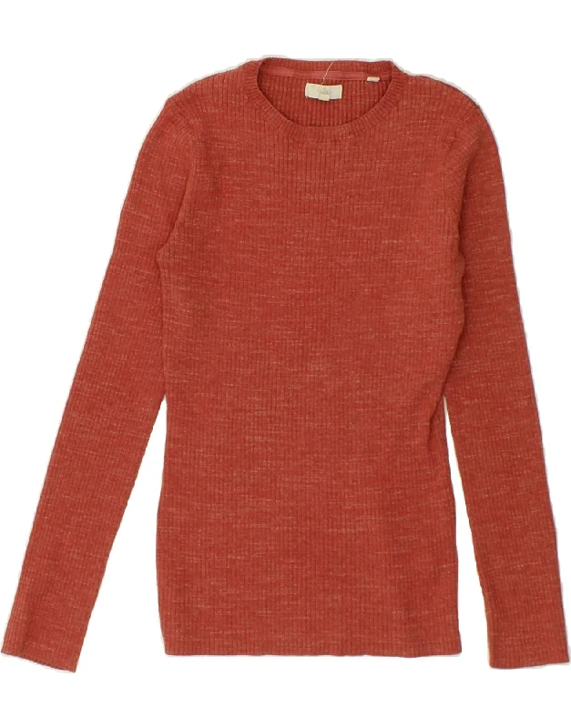 Take Advantage FAT FACE Womens Crew Neck Jumper Sweater UK 12 Medium  Red Cotton