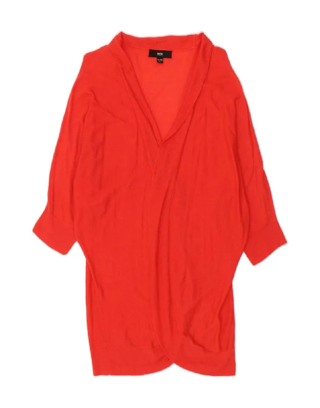 Best Deals MOSSIMO Womens Longline Batwing Cardigan Sweater UK 20 2XL Red Nylon