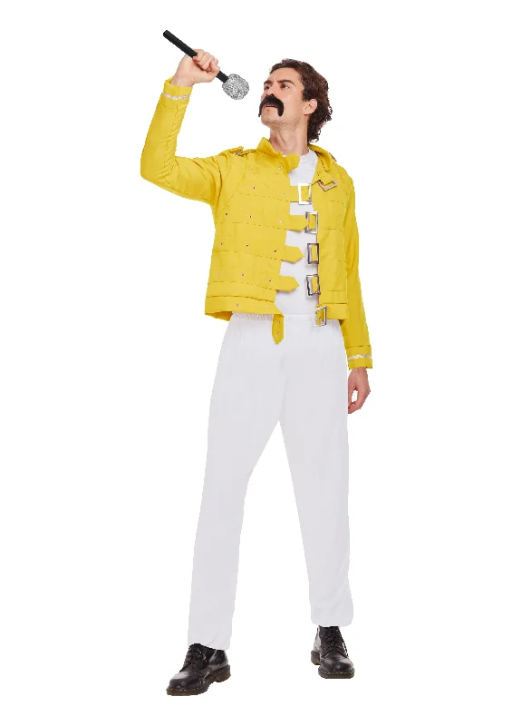 Price Rollback 80s Rock Legend Yellow Jacket Musician Costume