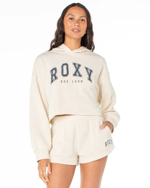 Overstock Afternoon Hike Crop Hoodie - Oatmeal Heather