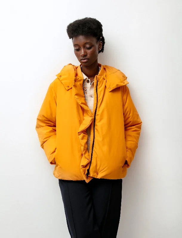 Savings Galore Puffer Hoodie Jacket Tangerine