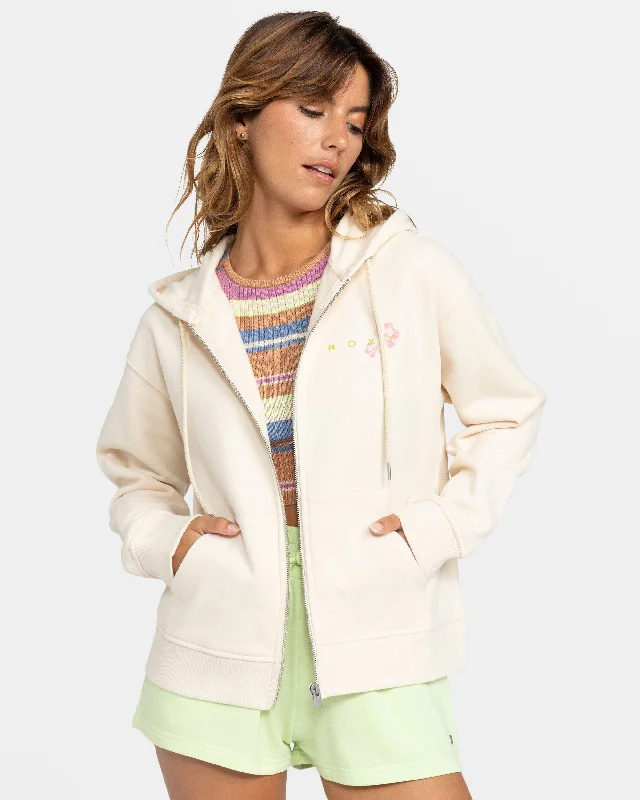 Super Sale Evening Hike Zip Up Hoodie - Parchment