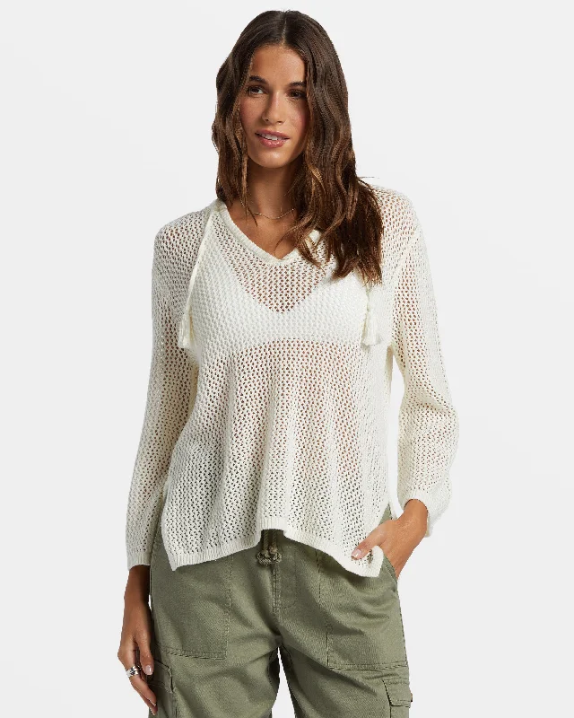 New Markdowns After Beach Break V-Neck Sweater - Egret