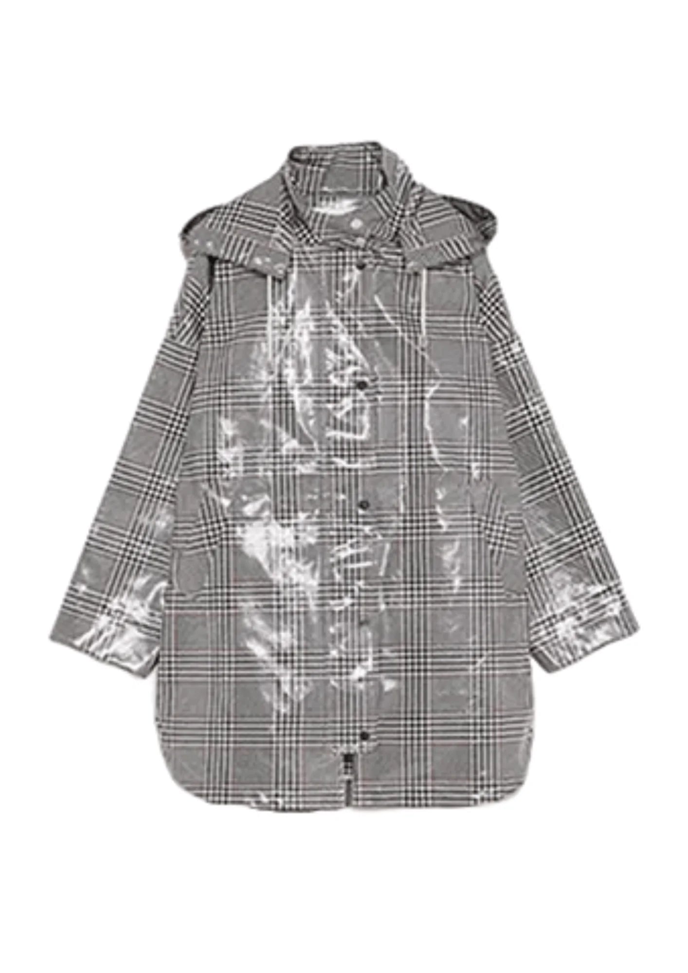Markdowns GREY CHECKED RAINCOAT
