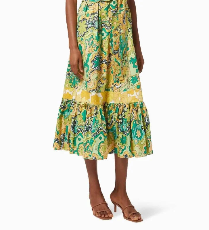 Special Savings Sunflower Dress In Green