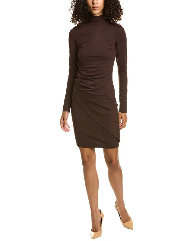 Price Break susana monaco Mock Neck Overlap Gathered Mini Dress