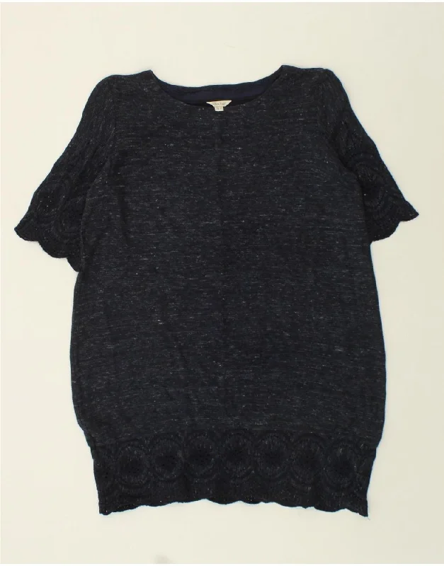 Value Deals WHITE STUFF Womens Crew Neck Jumper Sweater UK 16 Large  Navy Blue Flecked