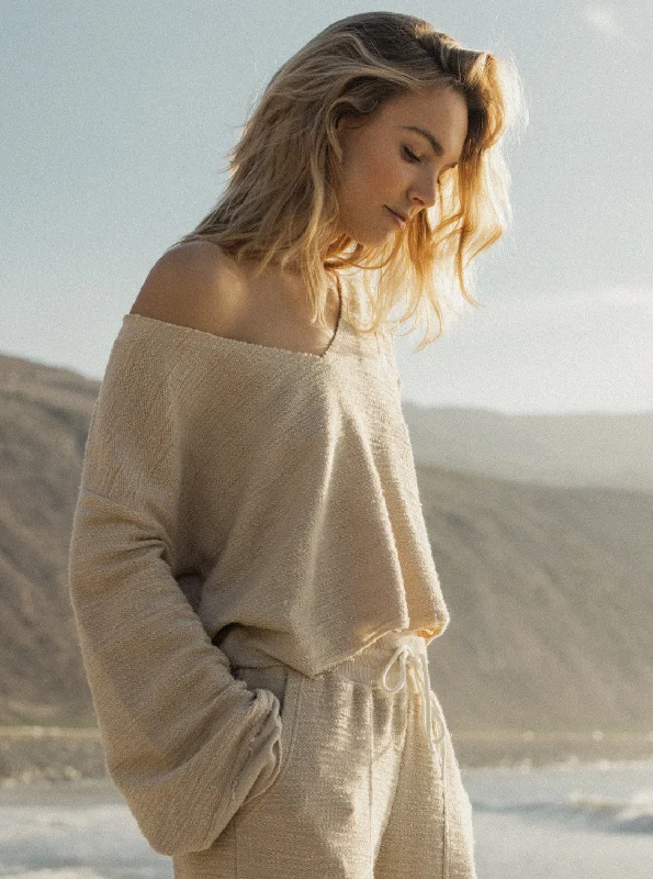 Low Prices Made For You V-Neck Sweatshirt - Tapioca