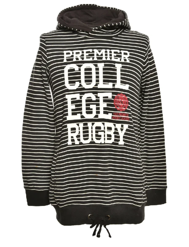 Bargain Blast Striped Printed Hoodie - L
