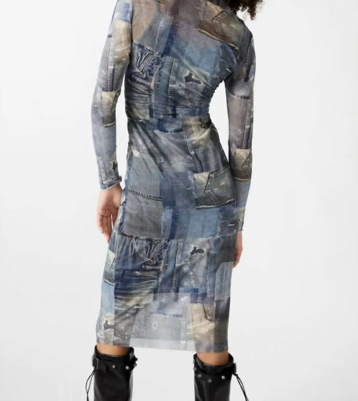 Act Now Vivienne Dress In Denim