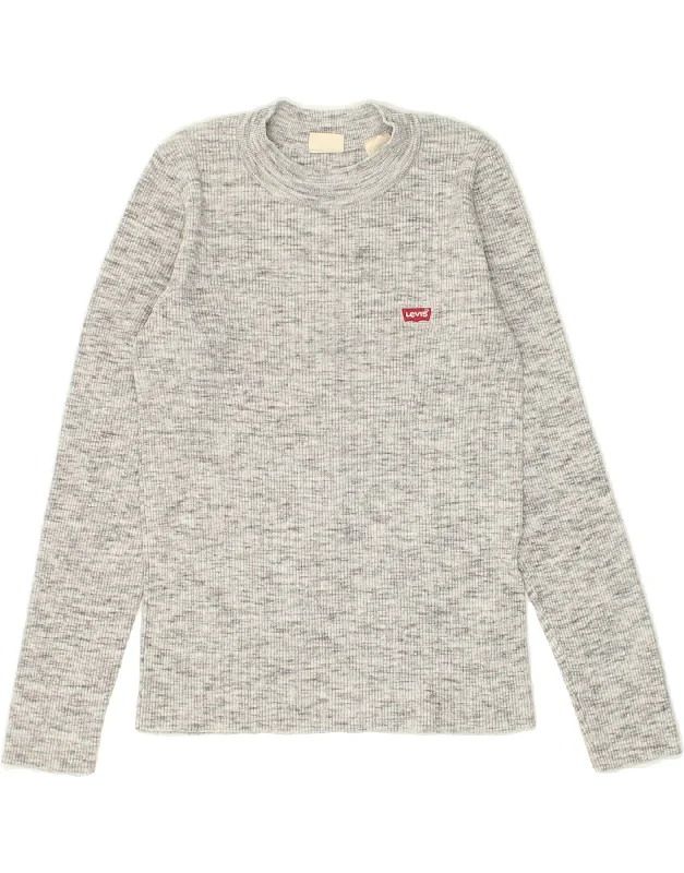 Early Access LEVI'S Womens Sweatshirt Jumper UK 12 Medium Grey