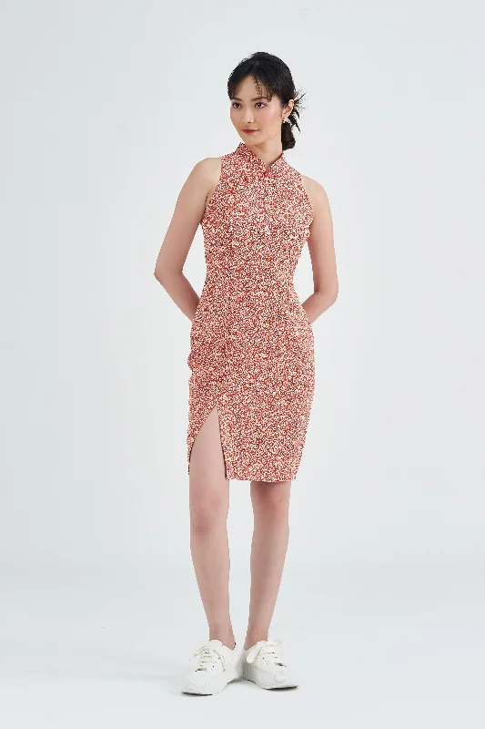 Amazing Deals [Online Exclusive] Azalea Floral Printed Cheongsam