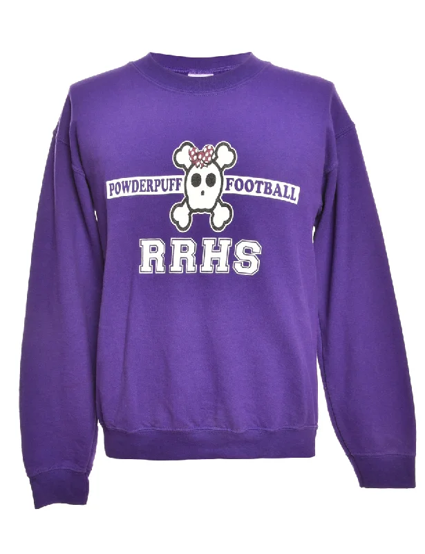 Price Drop Alert Powerpuff Football Printed Sweatshirt - M