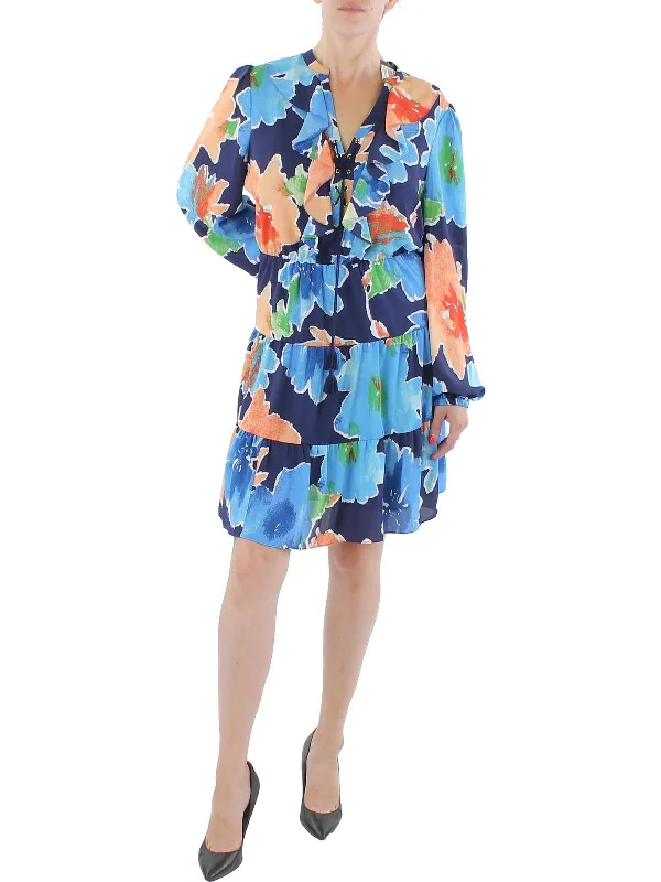 Epic Deals Womens Ruffled Mini Shift Dress