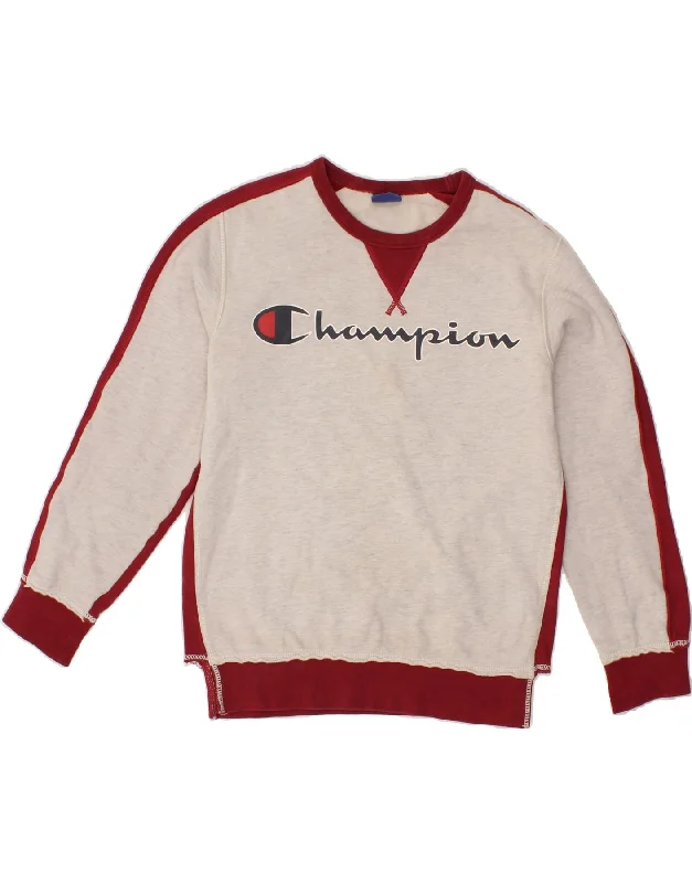 Take Advantage CHAMPION Womens Oversized Graphic Sweatshirt Jumper UK 10 Small Beige Take Advantage CHAMPION Womens Oversized Graphic Sweatshirt Jumper UK 10 Small Beige