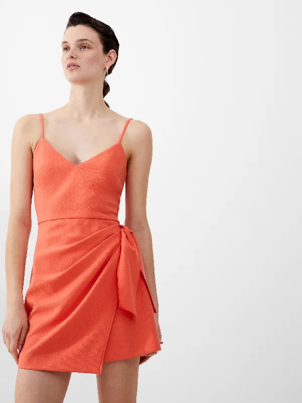Act Fast Whisper V Neck Bow Envelope Dress