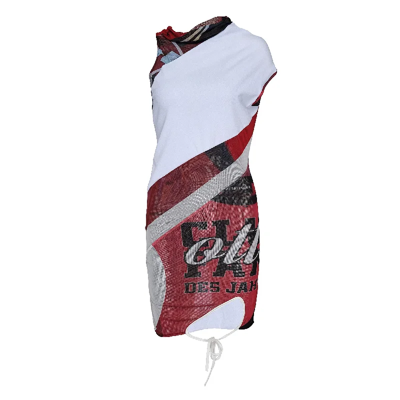 Get It Before It’s Gone Drape Mesh Mini Dress