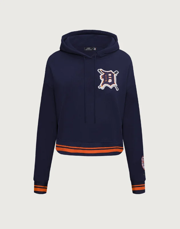 Instant Discount Pro Standard Detroit Tigers Mashup Rib Cropped Hoodie