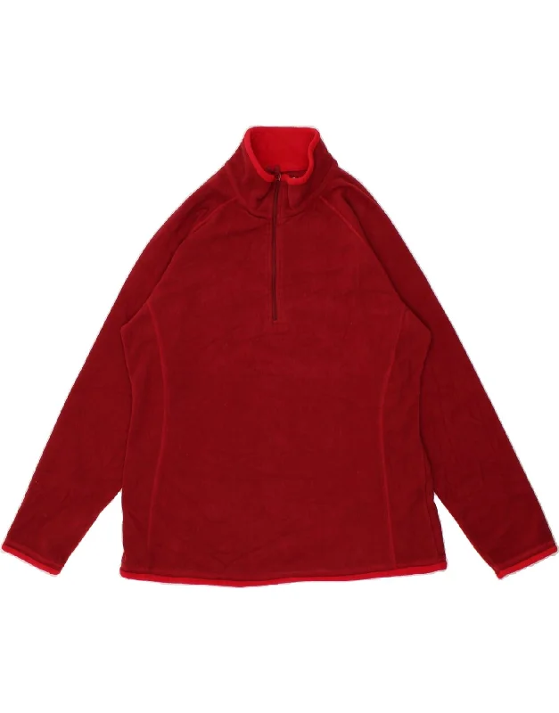 Discount Extravaganza MOUNTAIN WAREHOUSE Womens Zip Neck Fleece Jumper US 14 XL Maroon