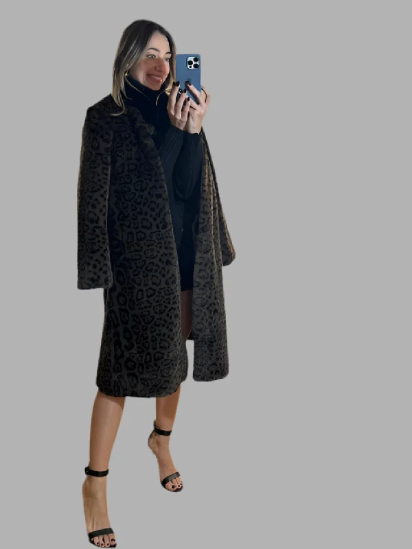 Exclusive Offers Marilia Leopard Eco Fur Coat