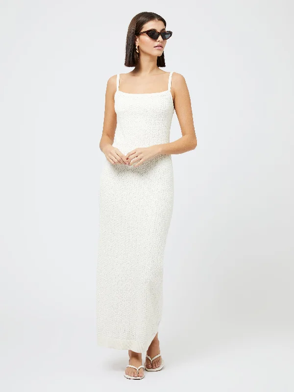 Friends and Family Sale Cotton Pointelle Maxi Dress